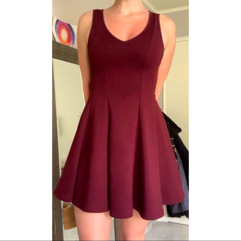 Black Swan Maroon Dress